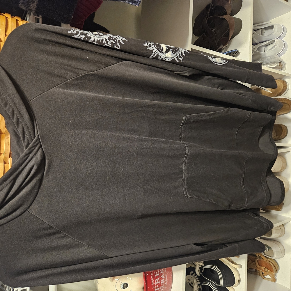 Black Hoodie with Dragon Sleeve Design